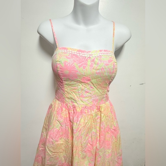 Lilly Pulitzer Strapless Pink and Yellow Dress - Picture 3 of 10